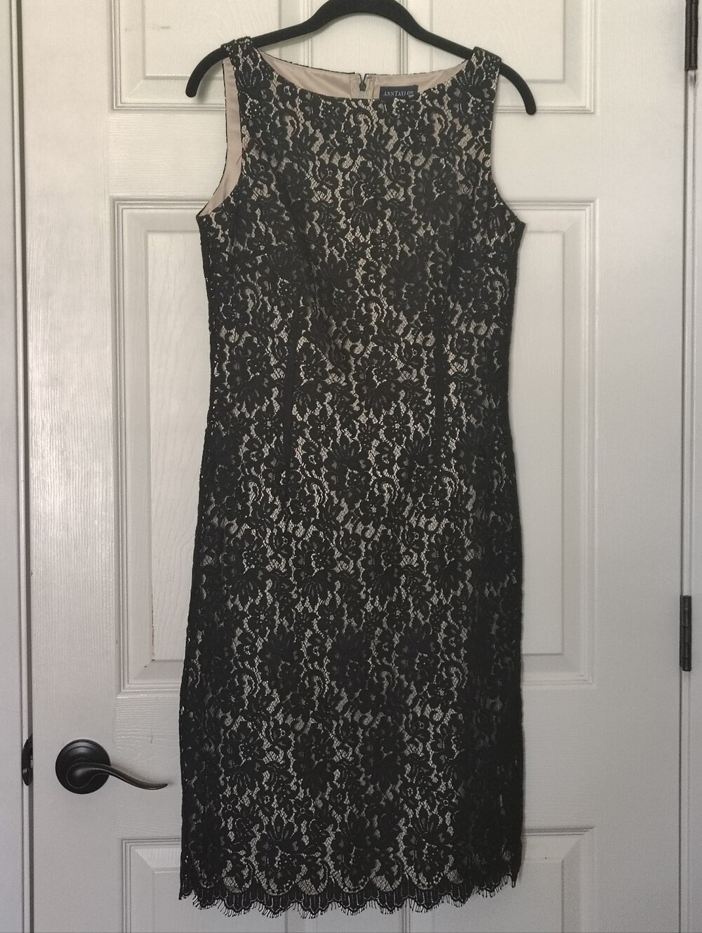 Ann Taylor Classy Black Lace Sheath Cocktail Dress - Size 6